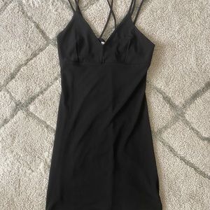 Black fitted dress